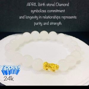 24 karat gold birthstone bracelet